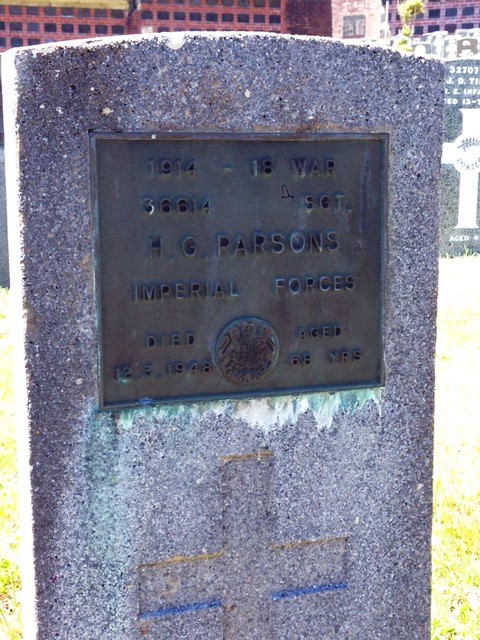 HG Parsons headstone